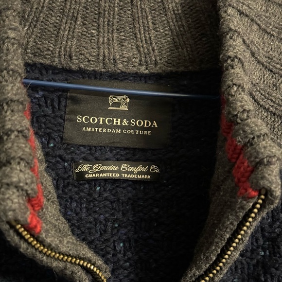 Scotch & soda - zip up 100% wool sweater - size XL - Picture 2 of 2
